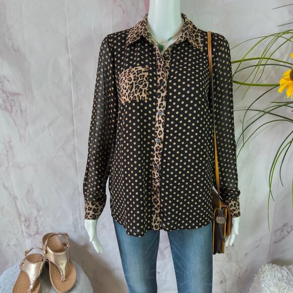 Vintage leopard print blouse - Picture 1 of 8